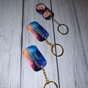 Брелки с именами и фото