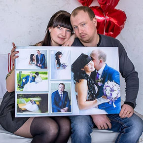 Фотоколлаж на холсте 50x70 см